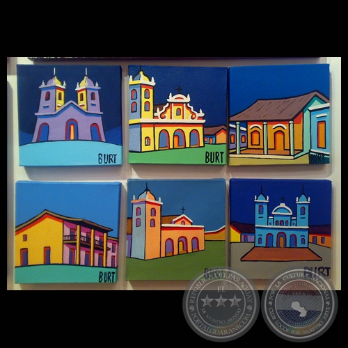 IGLESIAS y CASAS, 2010 - Acrílicos de MICHAEL BURT